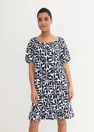 Jersey jurk van katoen met carréhals, bonprix