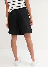 Wijde short met bandplooien, linnen en high waist comfortband, bonprix