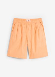 Wijde short met bandplooien, linnen en high waist comfortband, bpc bonprix collection