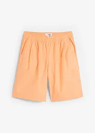 Wijde short met bandplooien, linnen en high waist comfortband, bonprix