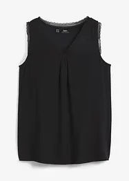 Viscose top met kant, bonprix