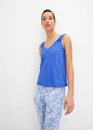 Top met broderie anglaise, bonprix