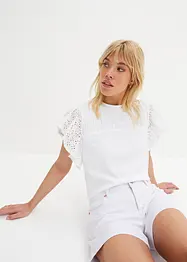 Shirt met broderie anglaise, bonprix