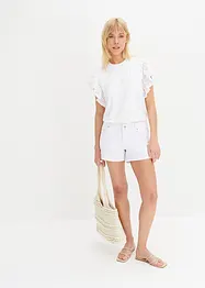 Shirt met broderie anglaise, bonprix