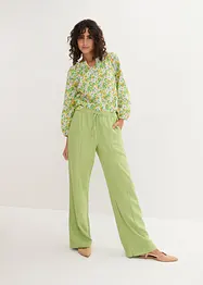 Linnen broek met bies, bonprix