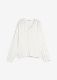 Losjes vallende crinkle blouse met knoopsluiting, bpc bonprix collection