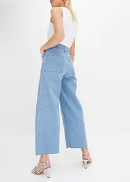 Wide leg jeans met high waist, cropped, bonprix