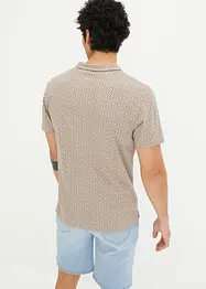 Poloshirt van biologisch katoen met minimal print en korte mouwen, bpc bonprix collection