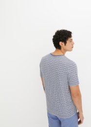 Henley shirt van biologisch katoen met minimal print en korte mouwen, bpc bonprix collection