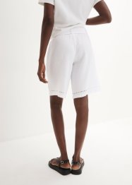 Mousseline bermuda met broderie anglaise, bpc selection