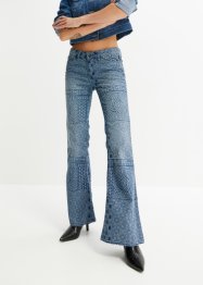 Flared jeans met printmix, RAINBOW