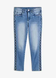 Skinny jeans met parels, bonprix