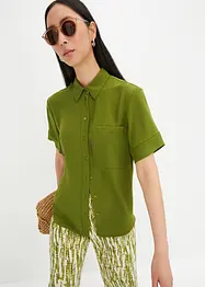 Blouse met borstzak en korte mouwen, bonprix