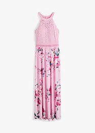 Maxi jurk met bloemenprint en kant, bonprix