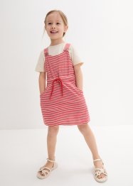 Meisjes jersey jurk en shirt van biologisch katoen (2-dlg. set), bpc bonprix collection