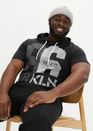 T-shirt met capuchon van dikke stof, bonprix