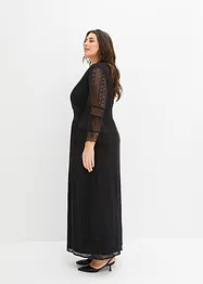 Maxi jurk in gehaakte look, bonprix