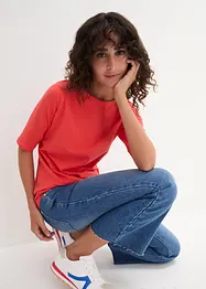 Shirt met boothals, halflange mouw, bonprix
