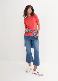 Shirt met boothals, halflange mouw, bonprix