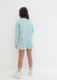 Meisjes sweater en sweat short van biologisch katoen (2-dlg. set), bpc bonprix collection