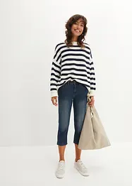 Slim fit jeans met mid waist, cropped, bonprix