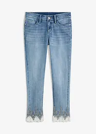 Skinny jeans met kant, bonprix