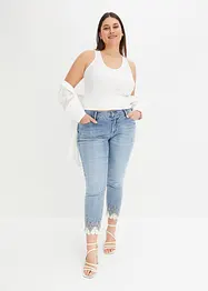 Skinny jeans met kant, bonprix