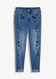 Slim fit jeans met mid waist, cropped, bonprix