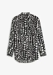 Gedessineerde, lange blouse van soepele viscose, bonprix