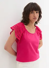 Shirt met broderie anglaise, bonprix