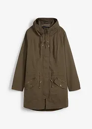 Korte, katoenen parka met opstaande kraag, getailleerd, bonprix