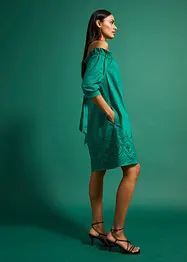 Off shoulder jurk met borduursel, bonprix