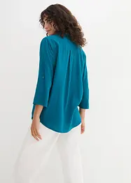 Blouse met linnen en 3/4 mouwen, bonprix