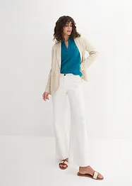 Blouse met linnen en 3/4 mouwen, bonprix