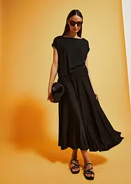 Oversized shirt van vloeiende viscose, bonprix