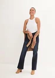 High-waist stretch jeans met comfortband, bootcut, bonprix