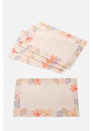 Placemats met bladerprint (set van 4), bonprix