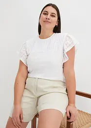 Shirt met broderie anglaise, bonprix