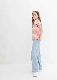 Meisjes jeans, wide leg, bonprix