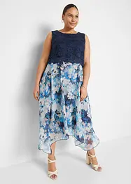 Chiffon jurk met kant, bonprix