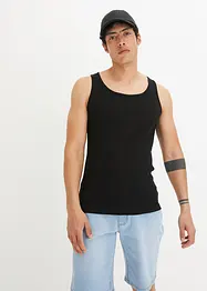 Geribde tanktop (set van 2), slim fit, John Baner JEANSWEAR