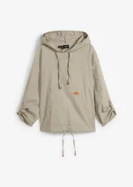 Blouse met capuchon van linnenmix, bonprix