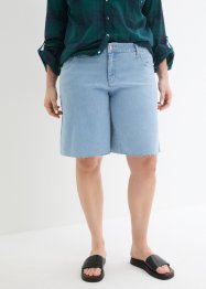 Wide leg jeans bermuda, mid waist, John Baner JEANSWEAR