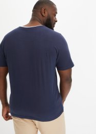 Henley shirt in layerlook van biologisch katoen met korte mouwen, regular fit, bpc bonprix collection