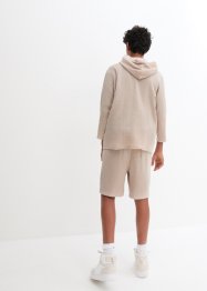 Jongens mousseline overhemd met capuchon en korte broek (2-dlg. set), bpc bonprix collection