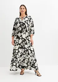 Gedessineerde maxi jurk van vloeiende viscose, bonprix
