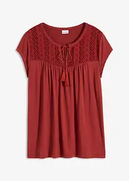 Shirt met broderie anglaise, bonprix