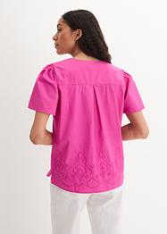 Blouse met vleugelmouwen en broderie anglaise, bpc bonprix collection