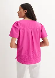 Blouse met vleugelmouwen en broderie anglaise, bpc bonprix collection