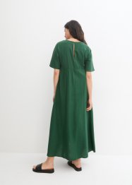 Maxi jurk met linnen en tunnelkoord, bpc bonprix collection